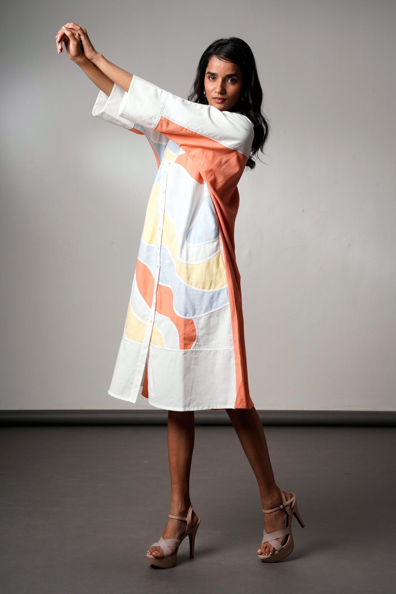 Morado – Brushstroke Midi Dress