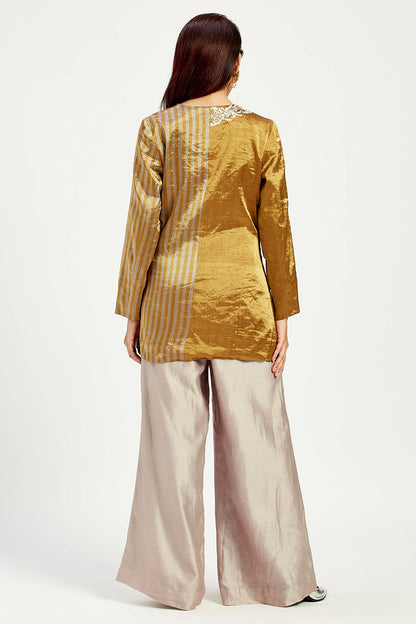 Cusco - Golden Bow Blazer + Wide Leg Pants