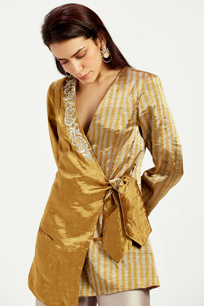 Cusco - Golden Bow Blazer + Wide Leg Pants