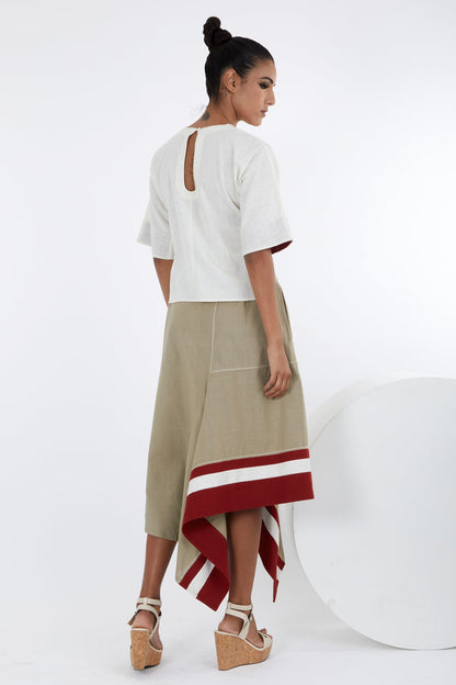 Kazu - Crop Top and Terraced Skirt Set 2