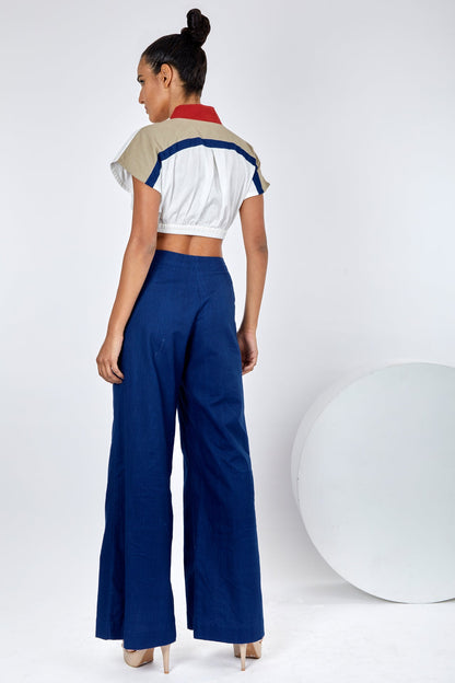 Indigo Saamo - Crop Bomber + Racer Pants