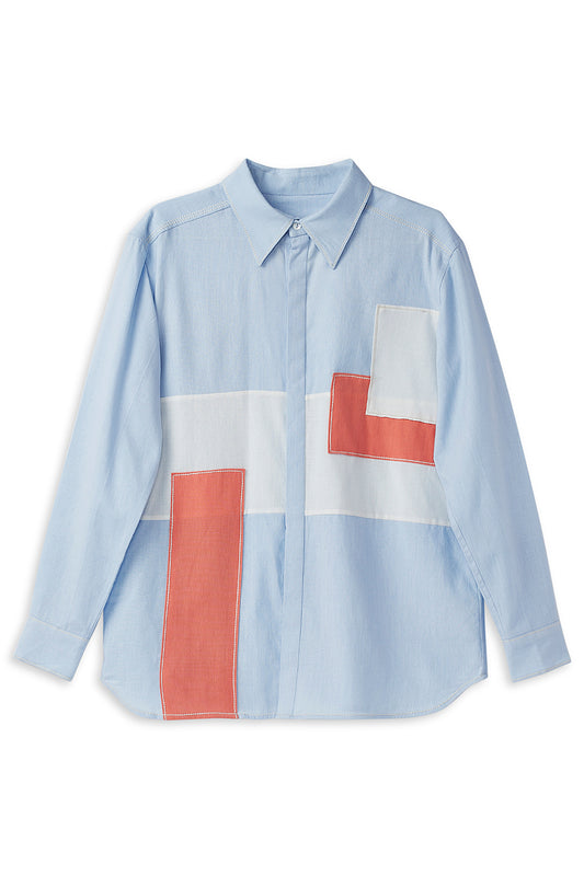 Shirt Aaron - Blue Mood Orange Crush