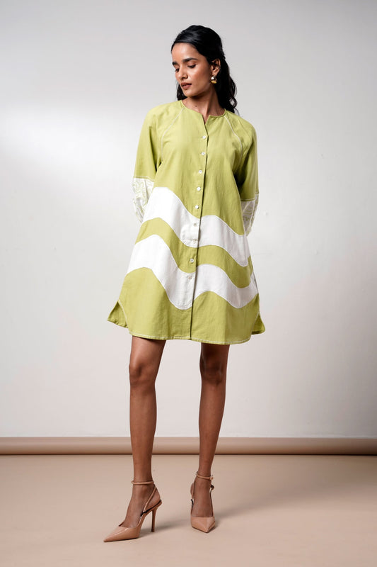 Hope – Olive Bloom Short Dress