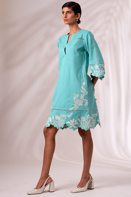 Mason - Sea Green Short Dress