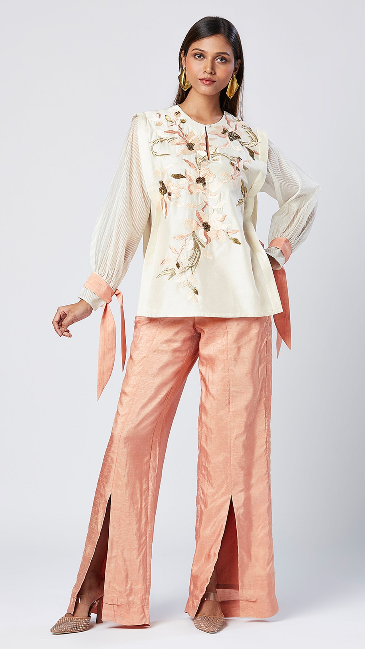 Canna - Panelled Top and Pant Set