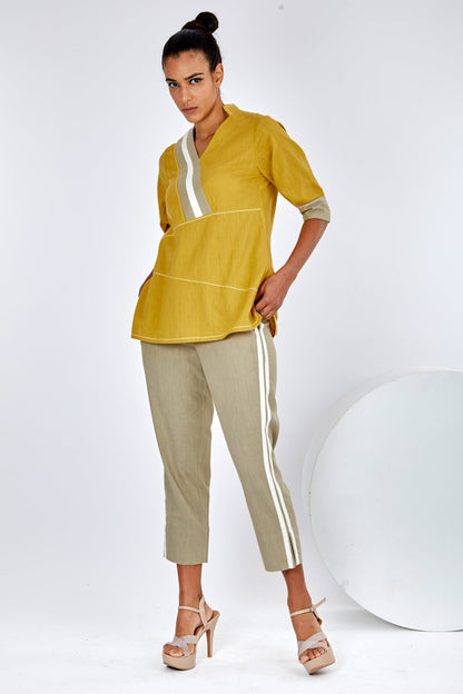 Mustard Ren - Crossbody Top and Pant Co-ord Set