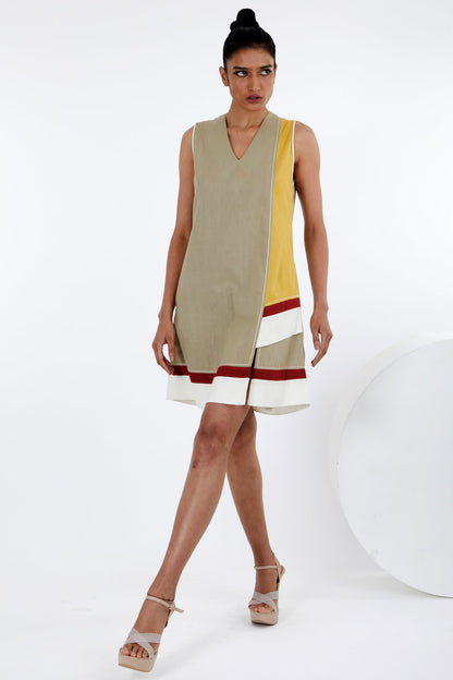 Mura - Panelled Short Dress