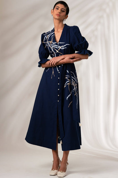 Kai - Indigo River Delta Long Dress