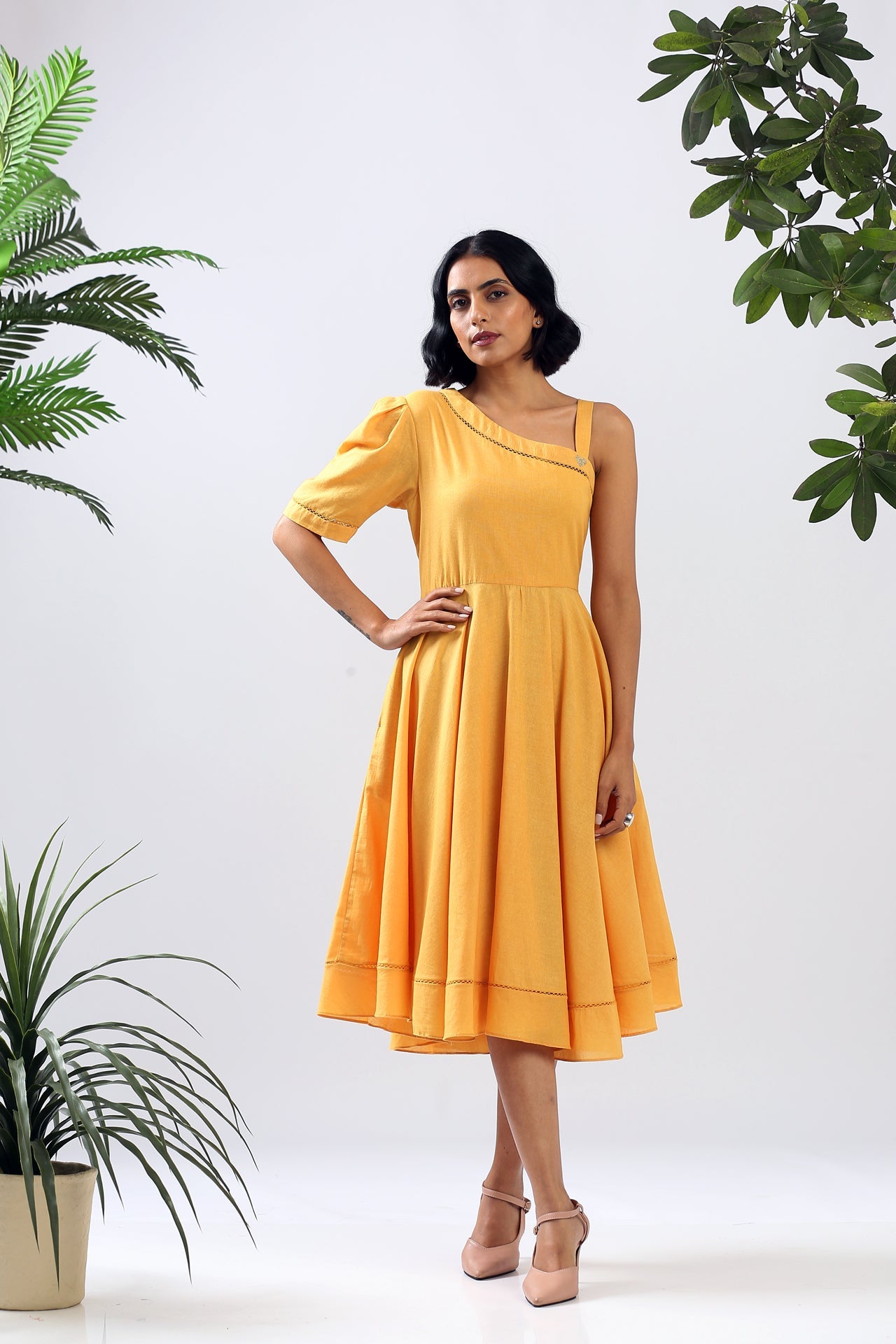 Skyy - Single Shoulder Circular Dress