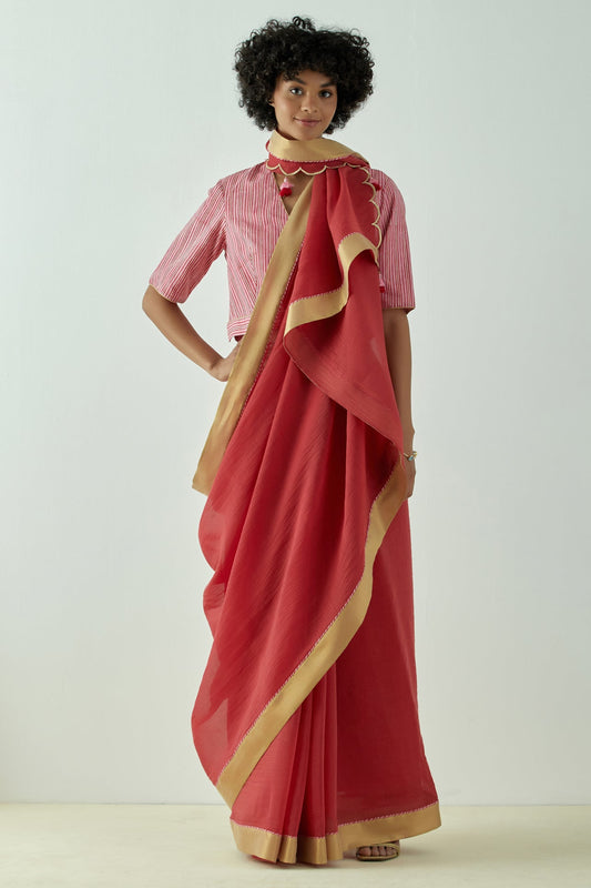 Tracy - Cranberry Resort Mul Saree Set of 3