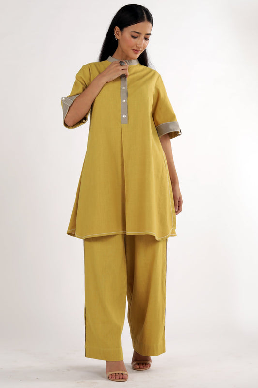 Ochre Sabah - Mandarin Tunic Set