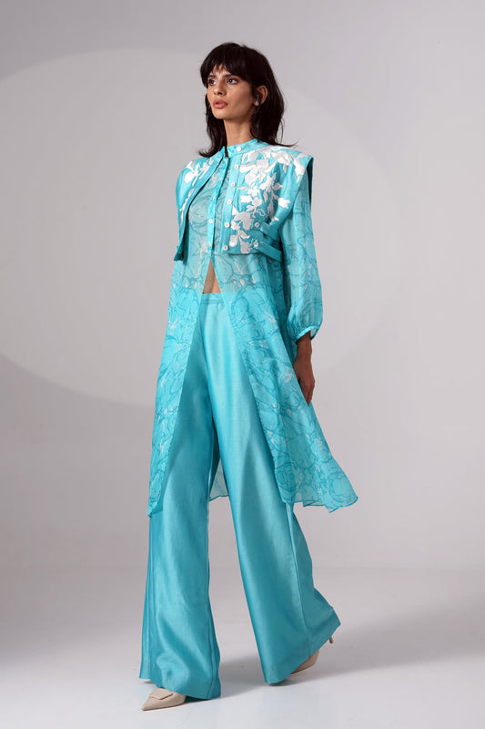 Lana - Crop Jacket Long Shirt Flared Pants