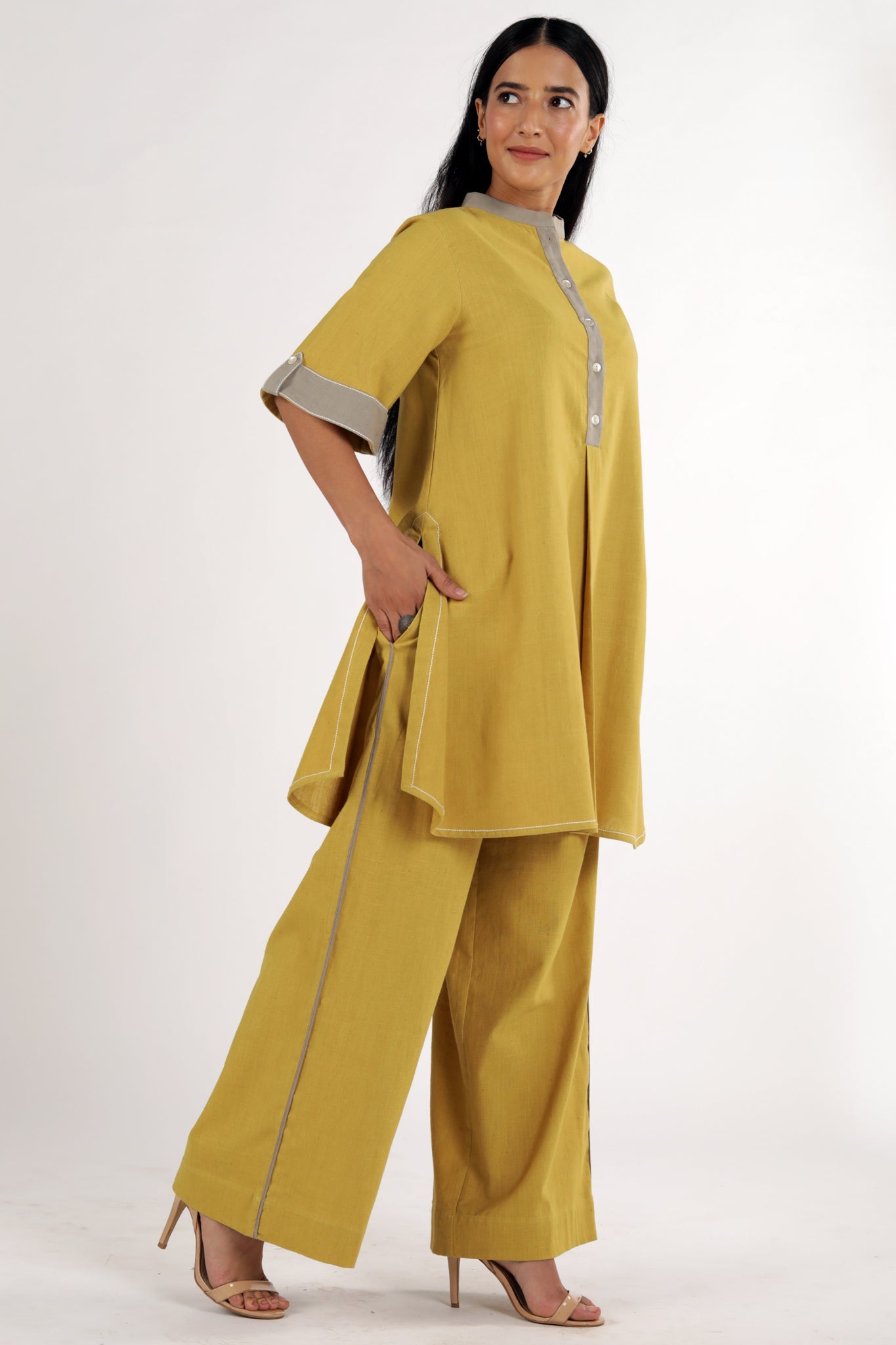 Ochre Sabah - Mandarin Tunic Set