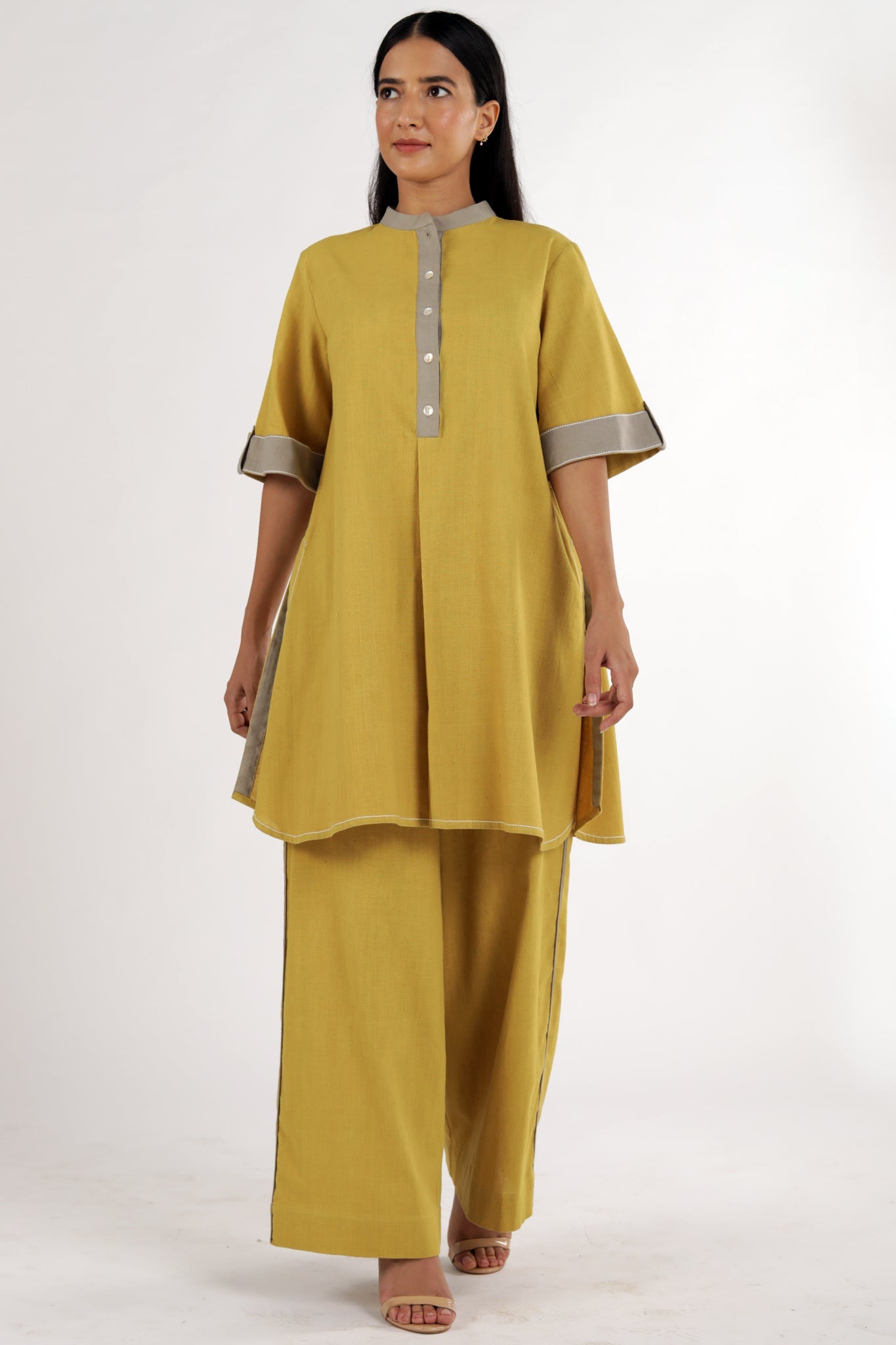 Ochre Sabah - Mandarin Tunic Set